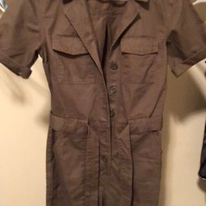 navy green jump suit. brand new.